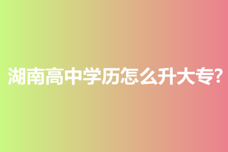 湖南成人高考