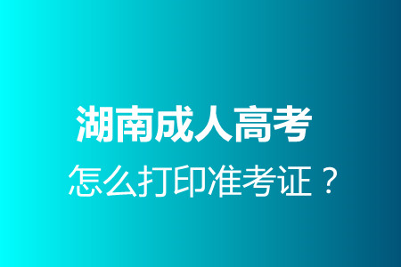 湖南成人高考