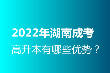 2022年湖南成考高升本