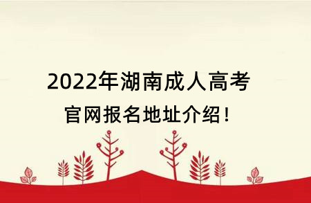 2022年湖南成人高考