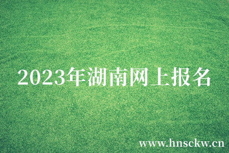 2023年湖南成考网上报名