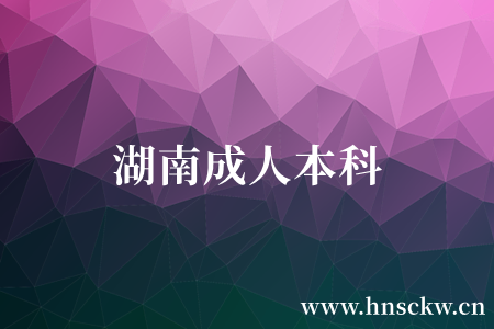湖南成人本科