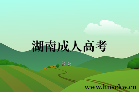 湖南成人高考报名