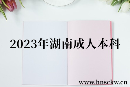 2023年湖南成人本科