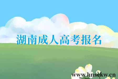 湖南成人高考报名