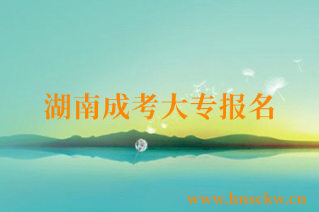 湖南成考大专报名