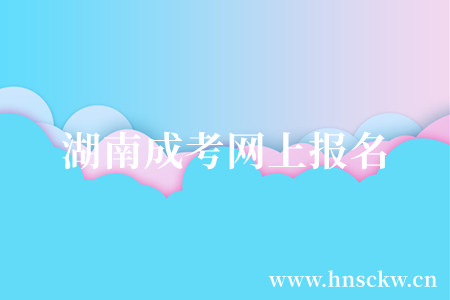 湖南成考网上报名