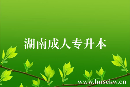 湖南成人专升本