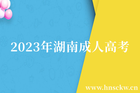 2023年湖南成人高考