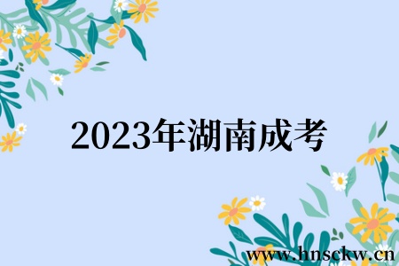 2023年湖南成考