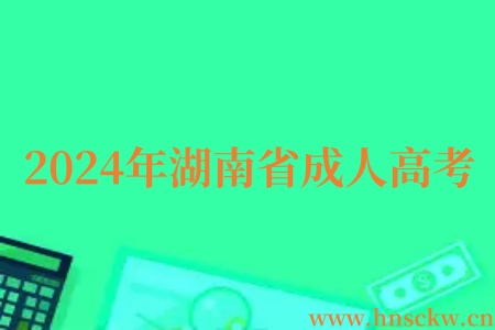 2024年湖南省成人高考