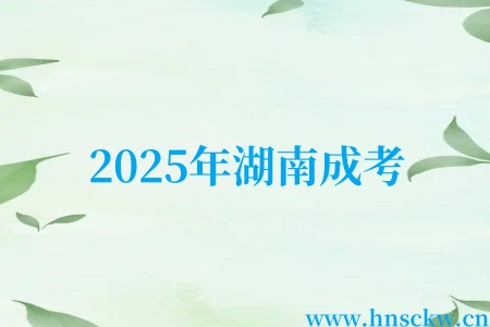 2025年湖南成考