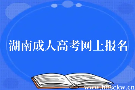 湖南成人高考网上报名