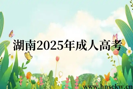 湖南2025年成人高考