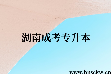 湖南成考专升本