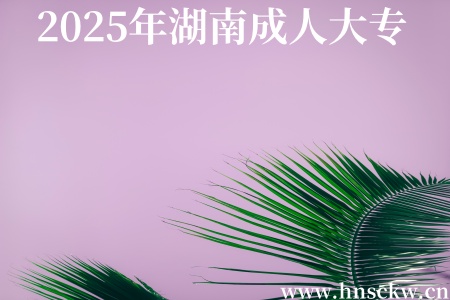 2025年湖南成人大专