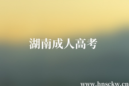湖南成人高考