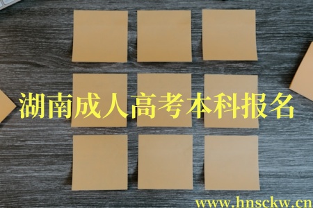 湖南成人高考本科报名