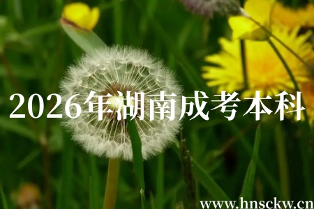 2026年湖南成考本科