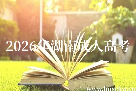 2026年湖南成人高考